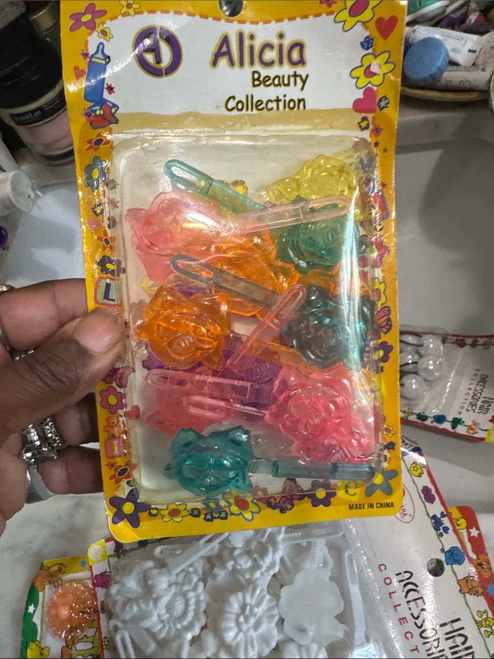 Girls barrettes and hair ball bundle